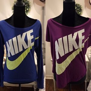 SET OF TWO Nike Off-Shoulder Tops